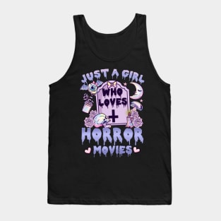 Just A Girl Who Loves Horror Movies - Pastel Goth Tank Top